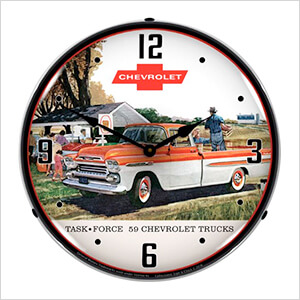 1959 Chevrolet Task Force Truck Backlit Wall Clock