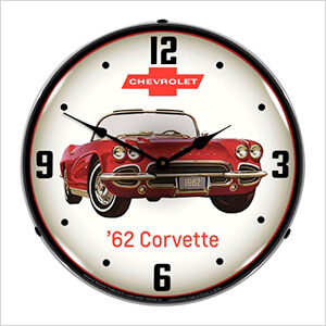 1962 Corvette Backlit Wall Clock