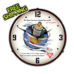 Collectable Sign and Clock Conoco Super Motor Oil Backlit Wall Clock