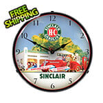 Collectable Sign and Clock Sinclair HC Gasoline Backlit Wall Clock