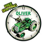Collectable Sign and Clock Oliver Super 55 Farm Tractor Backlit Wall Clock