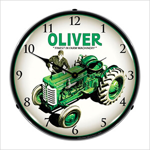 Oliver Super 55 Farm Tractor Backlit Wall Clock