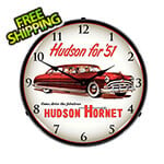 Collectable Sign and Clock 1951 Hudson Hornet Backlit Wall Clock