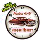 Collectable Sign and Clock 1951 Hudson Hornet Backlit Wall Clock