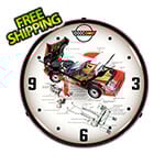 Collectable Sign and Clock C4 Corvette Tech Backlit Wall Clock