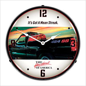 Chevrolet 454 SS Truck Backlit Wall Clock