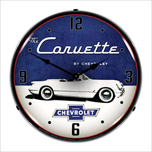 1954 Corvette Backlit Wall Clock