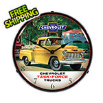 Collectable Sign and Clock 1955 Chevrolet Truck Task Force Backlit Wall Clock