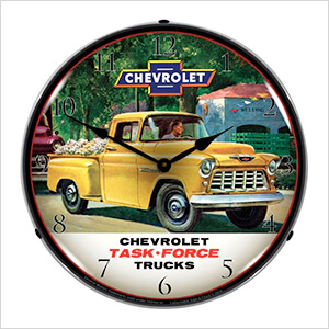 1955 Chevrolet Truck Task Force Backlit Wall Clock