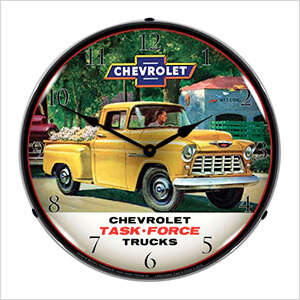 1955 Chevrolet Truck Task Force Backlit Wall Clock