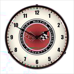 C3 Corvette 68-82 Backlit Wall Clock