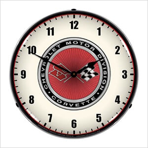 C3 Corvette 68-82 Backlit Wall Clock