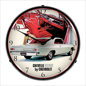 1966 Chevelle SS 396 RI Backlit Wall Clock