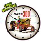 Collectable Sign and Clock Case 300 Tractor Backlit Wall Clock