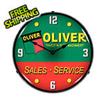 Collectable Sign and Clock Oliver Tractor Sales & Service Backlit Wall Clock