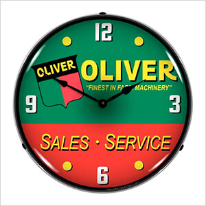 Oliver Tractor Sales & Service Backlit Wall Clock