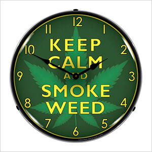 Keep Calm and Smoke Weed Backlit Wall Clock