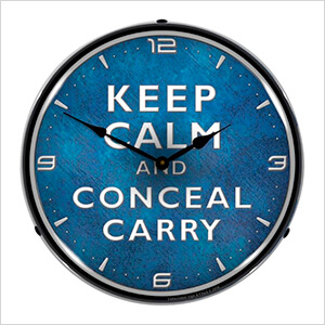 Keep Calm and Conceal Carry Backlit Wall Clock