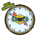 Collectable Sign and Clock Sunoco Backlit Wall Clock