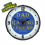 Collectable Sign and Clock Dad The Racing Legend Backlit Wall Clock