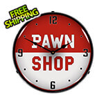 Collectable Sign and Clock Pawn Shop Backlit Wall Clock