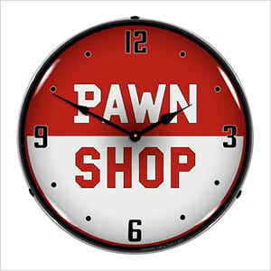 Pawn Shop Backlit Wall Clock