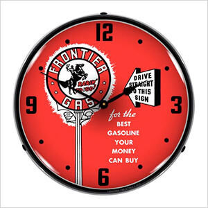 Frontier Gas Backlit Wall Clock