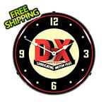 Collectable Sign and Clock DX Lubricating Motor Fuel Backlit Wall Clock