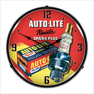 Autolite Resistor Spark Plugs Backlit Wall Clock