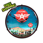 Collectable Sign and Clock Flying A Service Backlit Wall Clock