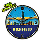 Collectable Sign and Clock Richfield Gas Station Backlit Wall Clock