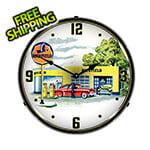 Collectable Sign and Clock Richfield Gas Station Backlit Wall Clock