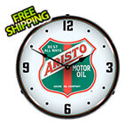 Collectable Sign and Clock Arista Motor Oil Backlit Wall Clock