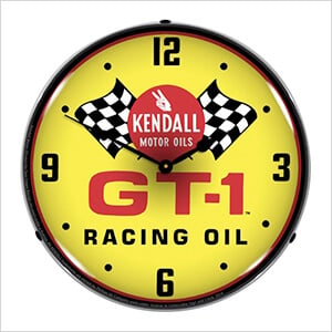 Kendall GT-1 Racing Oil Backlit Wall Clock