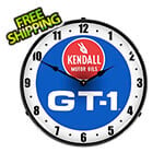 Collectable Sign and Clock Kendall Motor Oils GT-1 Backlit Wall Clock
