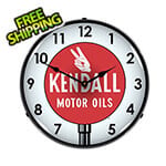 Collectable Sign and Clock Kendall Motor Oils Backlit Wall Clock