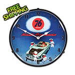 Collectable Sign and Clock Union 76 Minute Man Service Backlit Wall Clock