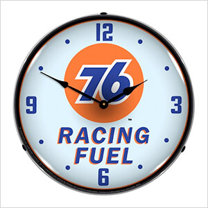 Union 76 Racing Fuel Service Backlit Wall Clock