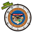 Collectable Sign and Clock Arizona State Seal Backlit Wall Clock