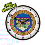 Collectable Sign and Clock Arizona State Seal Backlit Wall Clock