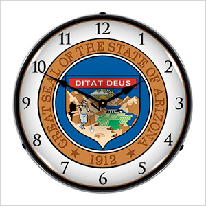 Arizona State Seal Backlit Wall Clock