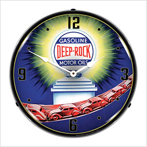 Deep Rock Gasoline and Motor Oils Backlit Wall Clock