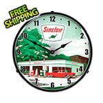 Collectable Sign and Clock Sinclair Gas Station Backlit Wall Clock