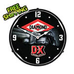 Collectable Sign and Clock DX Lubricating Motor Fuel Backlit Wall Clock
