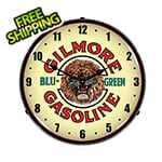 Collectable Sign and Clock Gilmore Gas Backlit Wall Clock