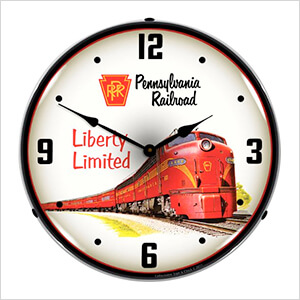 Pennsylvania Railroad Liberty Limited Backlit Wall Clock
