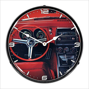1967 Camaro Dashboard Backlit Wall Clock