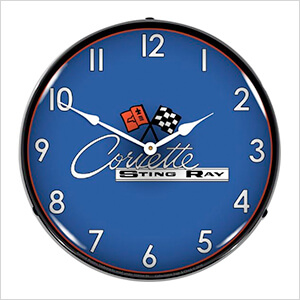 C2 Corvette Sting Ray Backlit Wall Clock