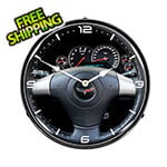 Collectable Sign and Clock C6 Corvette Dash Backlit Wall Clock