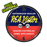 Collectable Sign and Clock RCA Victor Authorized Dealer Backlit Wall Clock